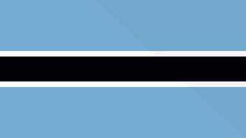 Animation of the appearance and disappearance of a flat flag 2D Botswana video