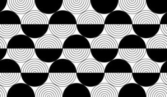 Circle mid century retro geometric wallpaper pattern background vector