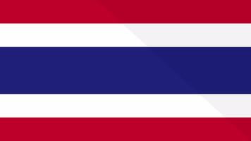 Animation of the appearance and disappearance of a flat flag 2D Thailand video