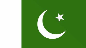 Animation of the appearance and disappearance of a flat flag 2D Pakistan video