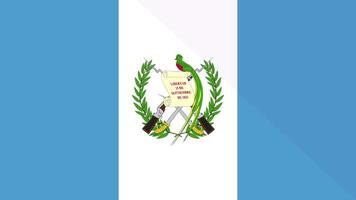 Animation of the appearance and disappearance of a flat flag 2D Guatemala video