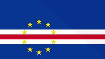 Animation of the appearance and disappearance of a flat flag 2D Cape Verde video