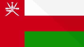 Animation of the appearance and disappearance of a flat flag 2D Oman video