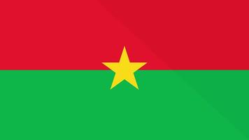 Animation of the appearance and disappearance of a flat flag 2D Burkina Faso video