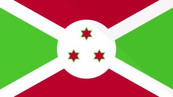 Animation of the appearance and disappearance of a flat flag 2D Burundi video