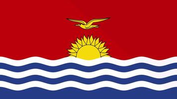 Animation of the appearance and disappearance of a flat flag 2D Kiribati video