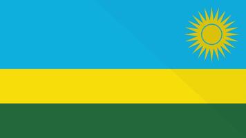 Animation of the appearance and disappearance of a flat flag 2D Rwanda video