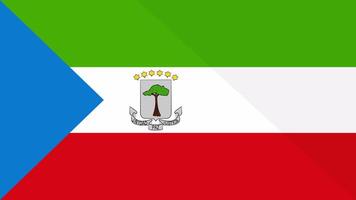 Animation of the appearance and disappearance of a flat flag 2D Equatorial Guinea video