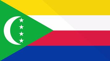 Animation of the appearance and disappearance of a flat flag 2D Comoros video