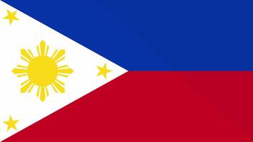 Animation of the appearance and disappearance of a flat flag 2D Philippines video