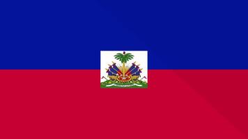 Animation of the appearance and disappearance of a flat flag 2D Haiti video