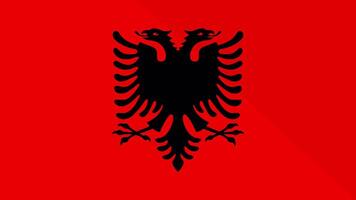 Animation of the appearance and disappearance of a flat flag 2D Albania video