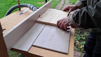 Homemade Wood Milling Machine in Workshop Cutting Timber Manually video