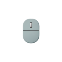 Computer mouse on a plain setting, light blue color device for desktop use png