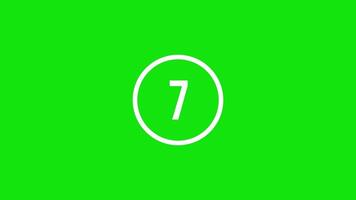 10 to 0 Seconds Countdown Green Screen Minimal Circle Countdown Timer Animation video