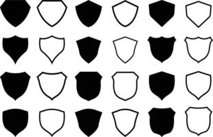 Collection of Shield and Badge Shapes vector