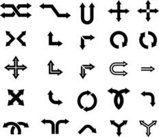 Collection of Various Directional Arrow Symbols and Icons vector