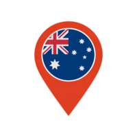 Australia flag inside a location pin icon, national symbol, map pointer sign png