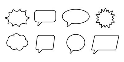 Retro style blank comic speech bubble vector