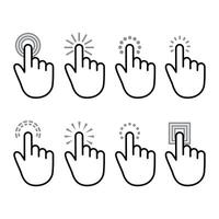 hand clicking cursor collection vector
