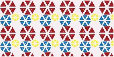 Triangular Bloom Pattern in Primary Colors vector