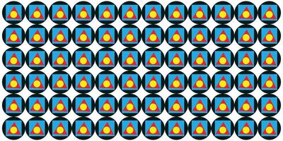 Playful Abstract Art Featuring Staggered Squares, Circles, and Triangles vector