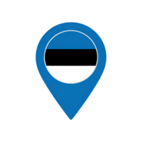Estonia flag pin icon on pointer, national symbol of country, map location marker, travel png