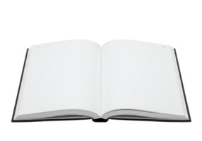 Open book with blank pages ready for text or images, isolated object png