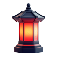 Red Lantern 3D Icon in Cartoon Style for Fun Designs and Illustrations png