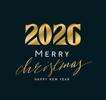 Luxury golden text 2026. New Year 2026 celebration greeting background template. Number design New Year's eve celebration concept. 2026 typography Happy New Year illustration. vector