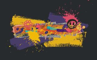 Graffiti handwriting pattern design . Template graffiti grunge pattern texture illustration. illustration. vector