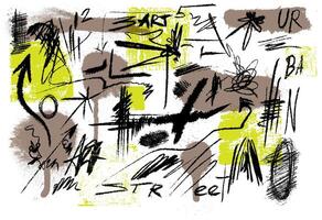 Sketches background. Scribble brush strokes. Tags, spray, graffiti, signs. logo design element. Black symbols graffiti urban elements in isolated on white background. vector