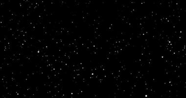 Chaotically moving white particles on a black background. Abstract animation.4 video