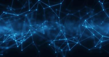 Plexuses. Movable interlacing of colored dots and lines. Looped seamless animation. 333 video