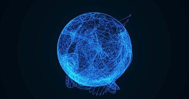 An abstract star with a raging atmosphere. Magic sphere. Abstract animation. 636 video
