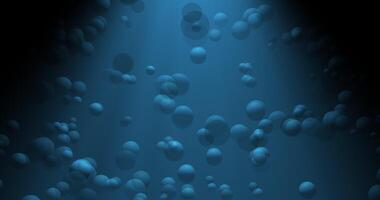 Colored balls are floating and chaotically rising up. Abstract 3D animation. video