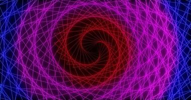 A tunnel of spiraling colored lines. Abstract animation. 9990 video
