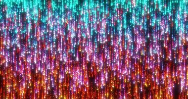 Abstract falling curtains. Streams of sinking sparkling colored particles. Seamless looping abstract animation. video