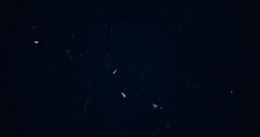 An explosion with a scattering of triangular translucent sparkling fragments. Background for logo animation. Plexus.888 video