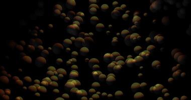 Colored balls are floating and chaotically rising up. Abstract 3D animation.4 video