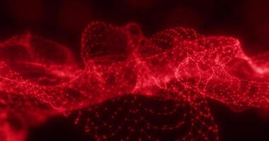Plexuses. A mobile network of interlaced colored dots and lines. Abstract digital network. Seamless looping animation.992 video