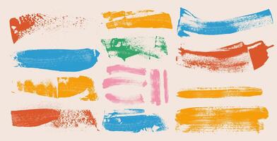 Set of Scratch grunge brush stroke background. Dust overlay distressed grain. Template grunge effect hand drawing texture. illustration black design vintage, retro element. vector