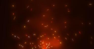 Sparks flying from the fire. Divergent cone of particles. Abstract animation.991 video