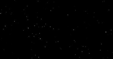 Chaotically moving white particles on a black background. Abstract animation.9992 video