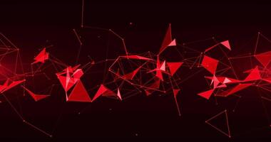 Plexuses. Abstract movable plexuses of colored dots, lines and facets. Seamless looping animation. 444 video