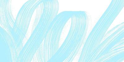 Light blue color grainy spiral brush stroke. Template distress damaged edge banner with spiral bold line with spray texture. Grainy brush strokes texture with scattered tiny dots. Dry brush on canvas. vector