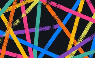 Colorful brush drawn bold crossed lines abstract background with space for text. Hand drawn abstract organic geometric banner. Pattern design for poster, flyer, card, postcard, cover, brochure. vector