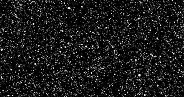 Chaotically moving white particles on a black background. Abstract animation. 2 video