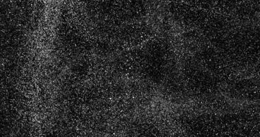 Chaotically moving white particles on a black background. Abstract animation.1 video