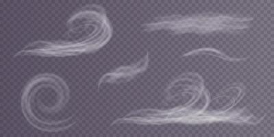 Exploration of Winter Blizzard, Cloud, and Wind Elements for the Purpose of Digital Art Creation and Design vector